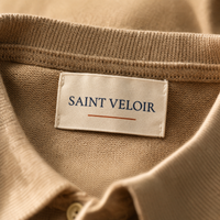 Saint Veloir woven label inside the back neckline of The Portofino Polo