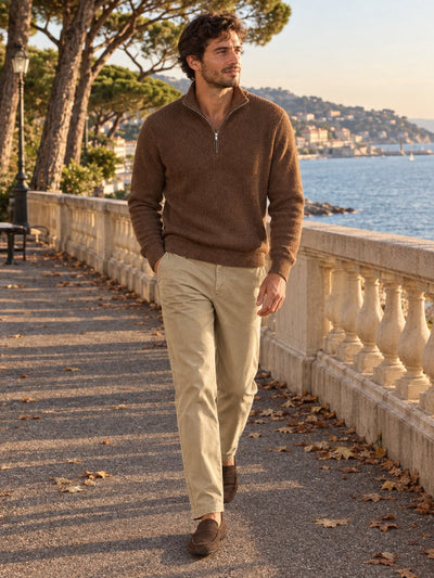 @thecorsinis wearing Saint Véloir in Sanremo