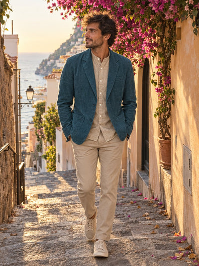 @maxleclerc wearing Saint Véloir in Positano