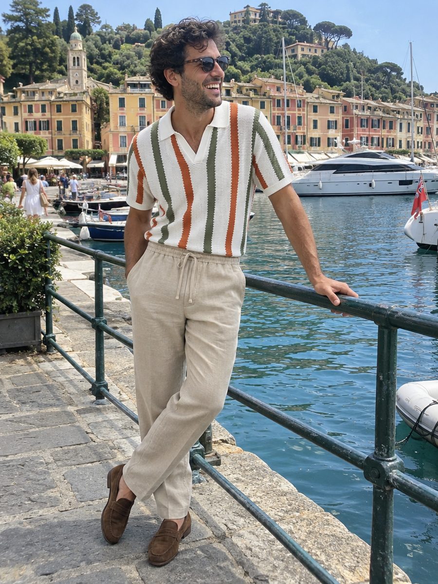 @alessandro.veil wearing Saint Véloir in Portofino
